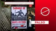Es falso este afiche que convocó una marcha en Perú para el 18 de octubre con el lema "Bájate a un tombo"