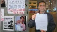 Roger Ruiz: un padre que camina con el nombre de su hijo en la mano