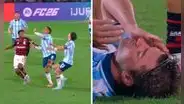 Marcos Rojo fracturó a su propio compañero en Racing tras propinarle durísimo codazo al rostro