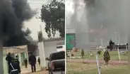 Se registra fuerte incendio en Escuela de Suboficiales PNP de Puente Piedra: 6 unidades de bomberos atienden el siniestro