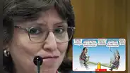 "Reponga a Delia Espinoza", "Acato, pero le abro otra investigación": Carlincatura retrata las disputas judiciales para su reposición