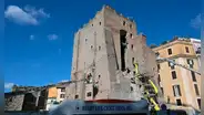 Histórica torre ubicada cerca del Coliseo romano se derrumba y deja 4 heridos y un trabajador atrapado