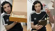 Tiktoker Valentino Palacios presume exclusiva cartera Louis Vuitton, pero inesperado detalle se roba la atención: "Me han estafado"