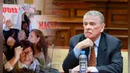 Docentes del Sutep protestan dentro del Congreso contra Rospigliosi por votación de ley de pensiones