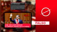 Es falso que el Congreso aprobó un proyecto de ley de José Jerí que reduce la jornada laboral a 6 horas