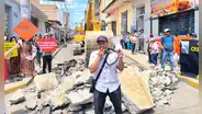 Decenas de ciudadanos marcharon contra la ejecución de sistema de drenaje en el centro histórico de Piura