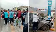 Camioneta impacta contra moto de carga y deja al menos un herido frente a estación Micaela Bastidas del Metropolitano, en Comas
