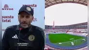 Miguel Rondelli criticó el estado del gramado del Estadio Nacional y lanzó advertencia para la revancha ante Sporting Cristal: ''La llave sigue abierta''