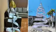 Joven replica en casa árbol navideño 'estilo Chiclayo' con escobas y papel higiénico, y redes estallan: "Invirtió S/20.000"