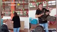 Padres peruanos sorprenden a maestra de inicial con inesperado regalo: “Pensó que era una TV”