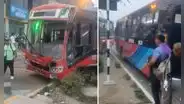Dos buses de la empresa 'El Rápido' provocan grave accidente por ir a excesiva velocidad en Comas: 10 personas resultaron heridas