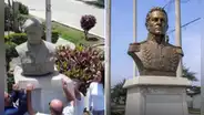 Comunidad venezolana retira estatua de Hugo Chávez en Perú y coloca busto de Simón Bolivar en Chincha