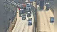 Cierran acceso a la Vía Expresa Línea Amarilla hacia el Callao por volcadura de camión
