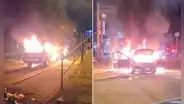 Auto se incendia cerca de mercado Limoncillo en Rímac: reportan fuerte tráfico hacia San Juan de Lurigancho