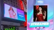 Tiktoker Zully aparece en pantallas de Times Square tras ganar como 'streamer del año' en Socialiteen Awards 2025