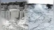 Frío extremo congela las Cataratas del Niágara durante la megatormenta que azota EE. UU. y Canadá