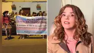 Colectivo LGBTQ realiza plantón en contra de comentarios transfóbicos de Johanna San Miguel: “Exigimos que se retracte”