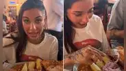 María Becerra prueba carapulcra en restaurante peruano de Pueblo Libre y queda fascinada: "No puede ser, todo es rico"