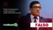 El candidato José Williams asegura que todos los funcionarios públicos pueden recibir doble ingreso del Estado, pero esto no es cierto