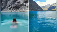 Turista identificada por video viral en TikTok enfrentaría multa de hasta S/55.000 por bañarse en la laguna 69, pese a prohibición