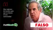 ¿Hay regiones del Perú sin universidades? Es falso lo que dijo el candidato Roberto Chiabra