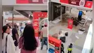 Reportan caída de parte del techo por posible fuga de agua del Mall Plaza Bellavista