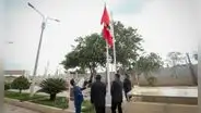 Se realizó ceremonia de izamiento del pabellón nacional y de la bandera de Sullana en la sede principal de la Corte "Enrique Mendoza Ramírez"