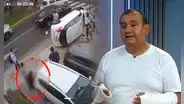 Chofer atropella a hombre que iba por la vereda en Jesús María y termina volcado al chocar con otro auto