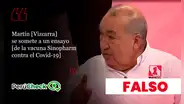 Martín Vizcarra no fue parte del ensayo clínico de las vacunas Sinopharm, como indicó el candidato Mario Vizcarra