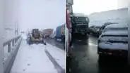 Fuerte nevado bloquea la Carretera Central en Ticlio y varios vehículos quedan varados