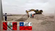 Maquinaria comienza trabajos de excavación en territorio peruano en Tacna cerca al límite fronterizo Perú-Chile