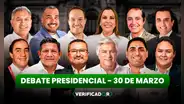 Debate presidencial 2026: verificaciones EN VIVO de las declaraciones de los candidatos este 30 de marzo