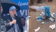 Elecciones 2026: reciben con huevos a López Aliaga en Andahuaylas y queman su propaganda