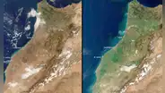 Las imágenes satelitales muestran el gran cambio: las lluvias intensas transformaron un territorio que no se veía tan verde en una década