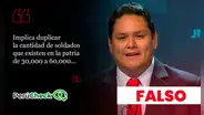 El Perú no tiene 30,000 soldados, como dijo el candidato presidencial Enrique Valderrama