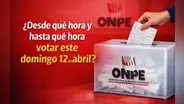 ¿A qué hora puedo ir a votar este domingo 12 de abril por Elecciones 2026?