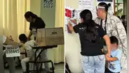 Joven elegida como miembro de mesa asistió con su hijo a la UNMSM para la jornada electoral 2026