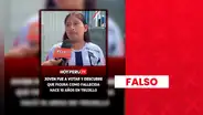 Reniec desmiente que joven que fue a votar en Trujillo esté registrada como fallecida hace 10 años