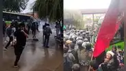 PNP lanza bombas lacrimógenas a estudiantes de la UNSAAC durante marcha por el medio pasaje en Cusco