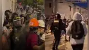 Marcha nacional por medio pasaje termina en enfrentamientos con la Policía en el Centro de Lima