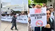 Estudiantes de la Universidad Nacional de Frontera protestan por falta de docentes y deficiencias en edificio recién inaugurado