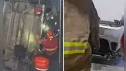 Auto cae dos pisos al interior de un elevador en Miraflores: dos personas quedaron atrapadas
