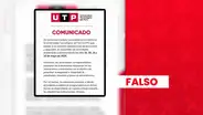 Es falso que la UTP Ica haya decidido suspender sus actividades por cuatro días tras sismo de 6,1 que remeció Ia ciudad