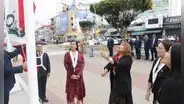 Presidenta de la corte del Santa lidera primer izamiento del pabellón nacional de su gestión