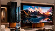 China presenta un moderno televisor de 135 pulgadas que se dobla en 5 partes para facilitar su transporte e instalación en casa