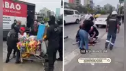 Fiscalizadores de La Victoria decomisan carro de golosinas y madre ambulante termina en el suelo