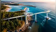 Corea del Sur desafía la ingeniería con una pasarela gigante de 108 m sobre la unión del río y el mar: inversión supera US$5 millones