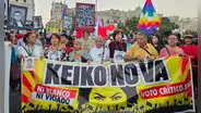 Gremios, colectivos y estudiantes marcharon contra Keiko Fujimori