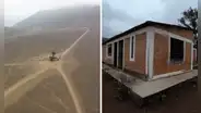 Esta misteriosa casa fue construida en medio del desierto en Chilca: tiene 80m2, 4 habitaciones y hasta conexiones de luz