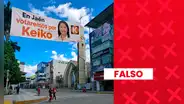 Supuestos carteles de apoyo y rechazo a Keiko Fujimori en Jaén son falsos: imágenes fueron generados con IA